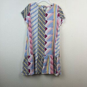 Crazy 8 geometric pattern/stripe dress/tunic M(7-8)